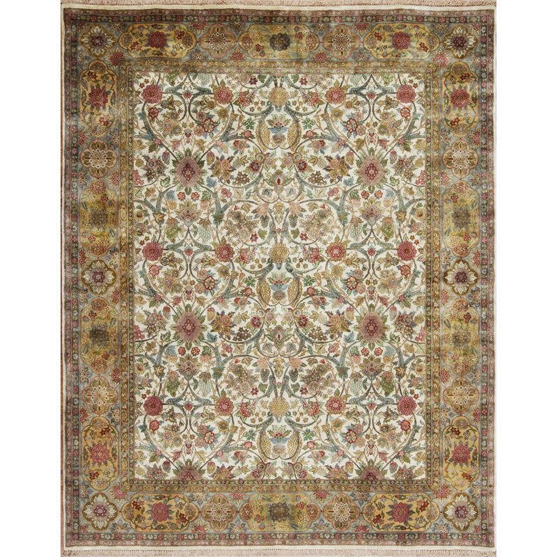 Golden Age Hand Knotted Wool Area Rug, Rectangle 8' x 10'