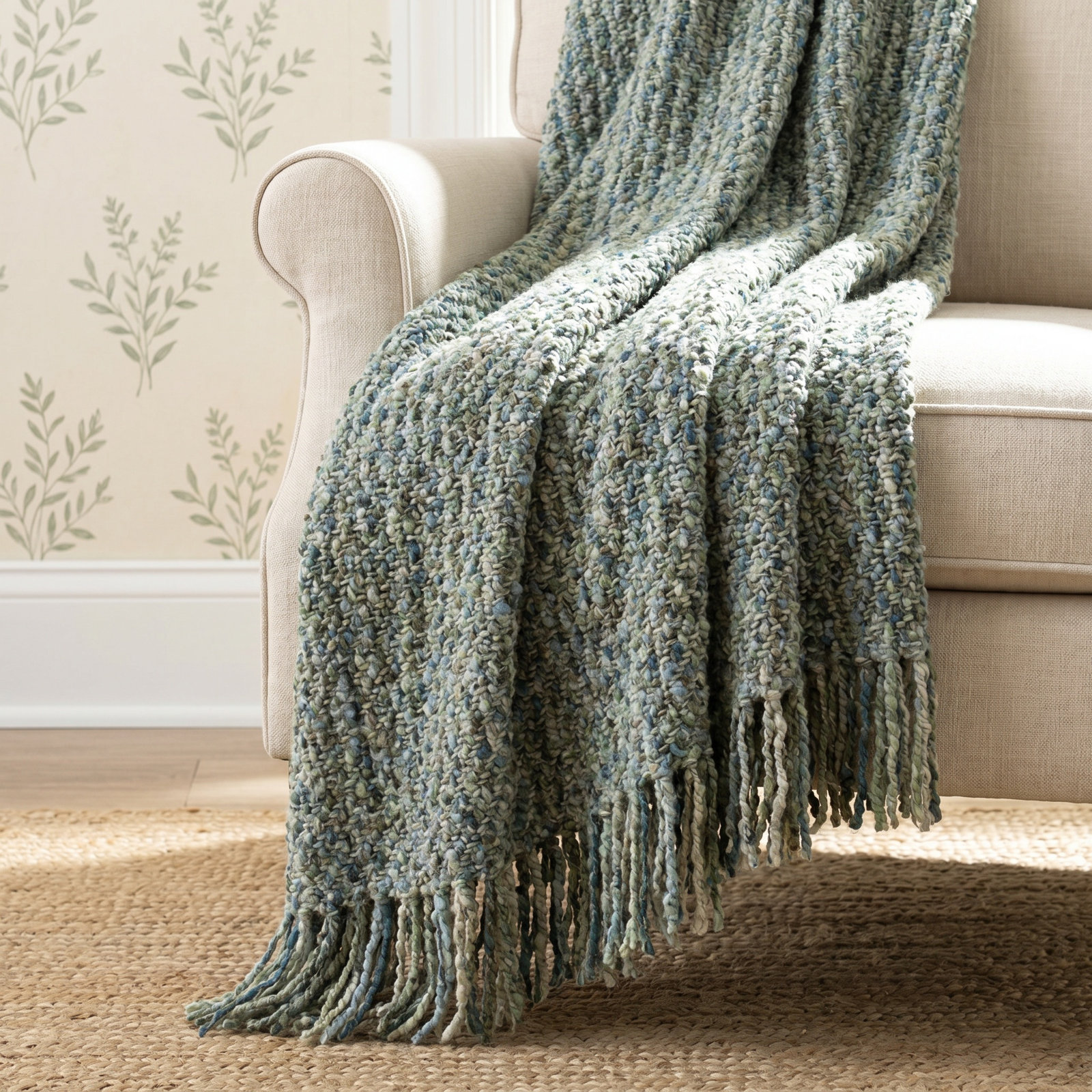 Machine Woven Throw Blanket, Surf