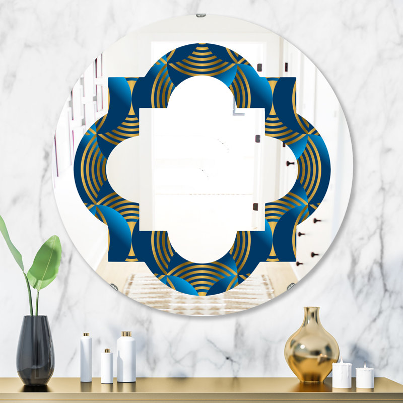 Miroir mural abstrait sans vagues, H 23,6 po x l 23,6 po