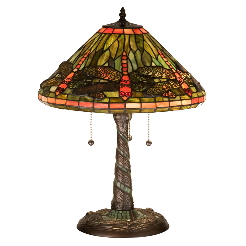 Meyda Tiffany & Stained Glass Table Lamp, Forest Green