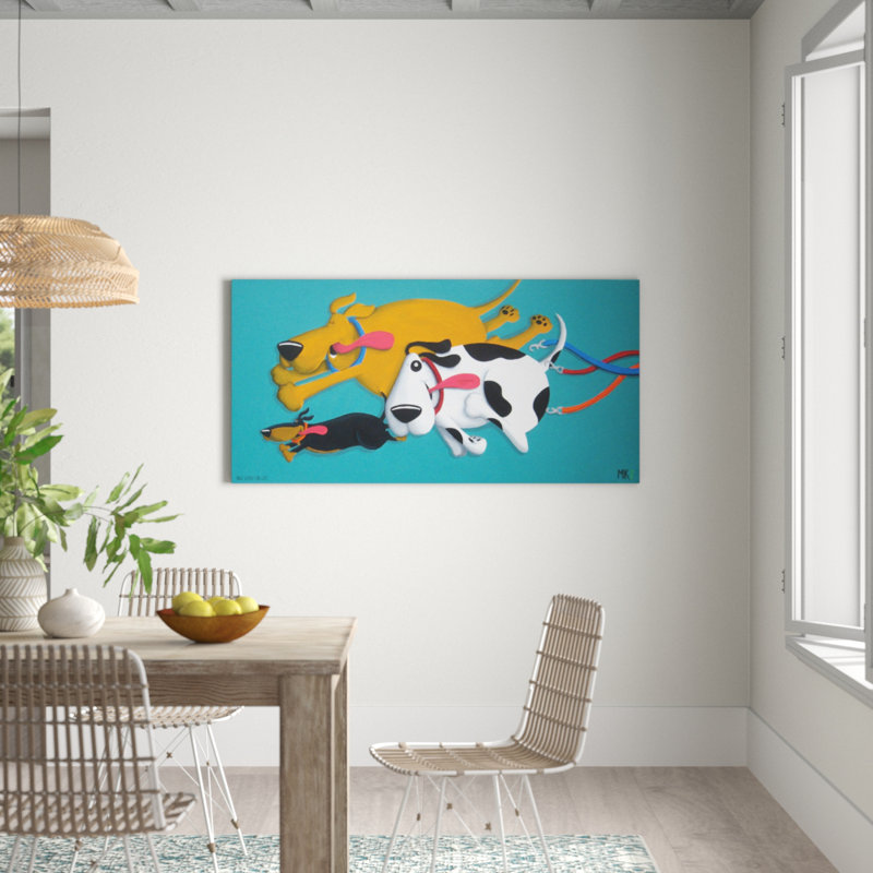 New Leash on Life 1 Piece Wrapped Canvas Wall Art, 30cm H x 61cm W x 3.81cm D
