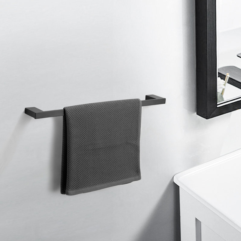 5-Piece Black Decorative Bathroom Hardware Set With Towel Bar,Toilet Paper Holder And Robe Hook