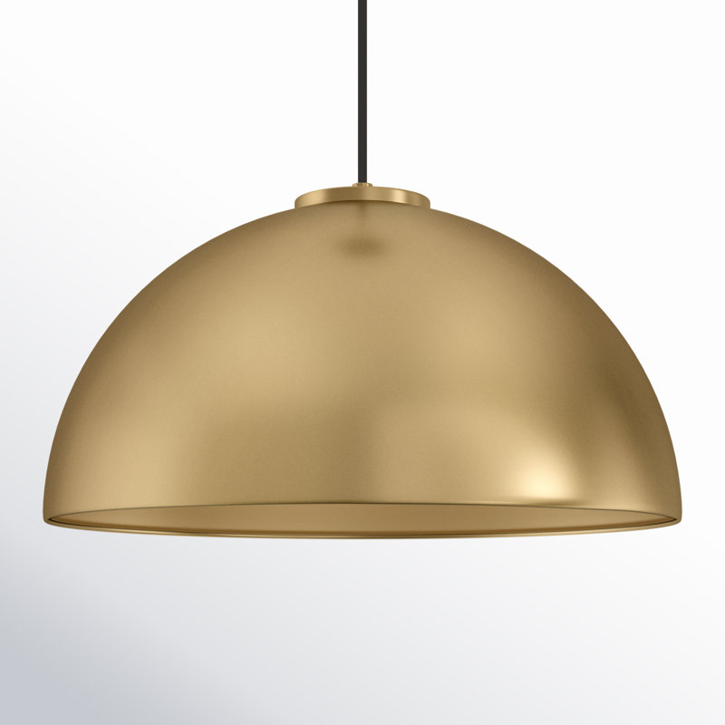 Darrah 1-Light Pendant in Natural Brass, Natural Brass