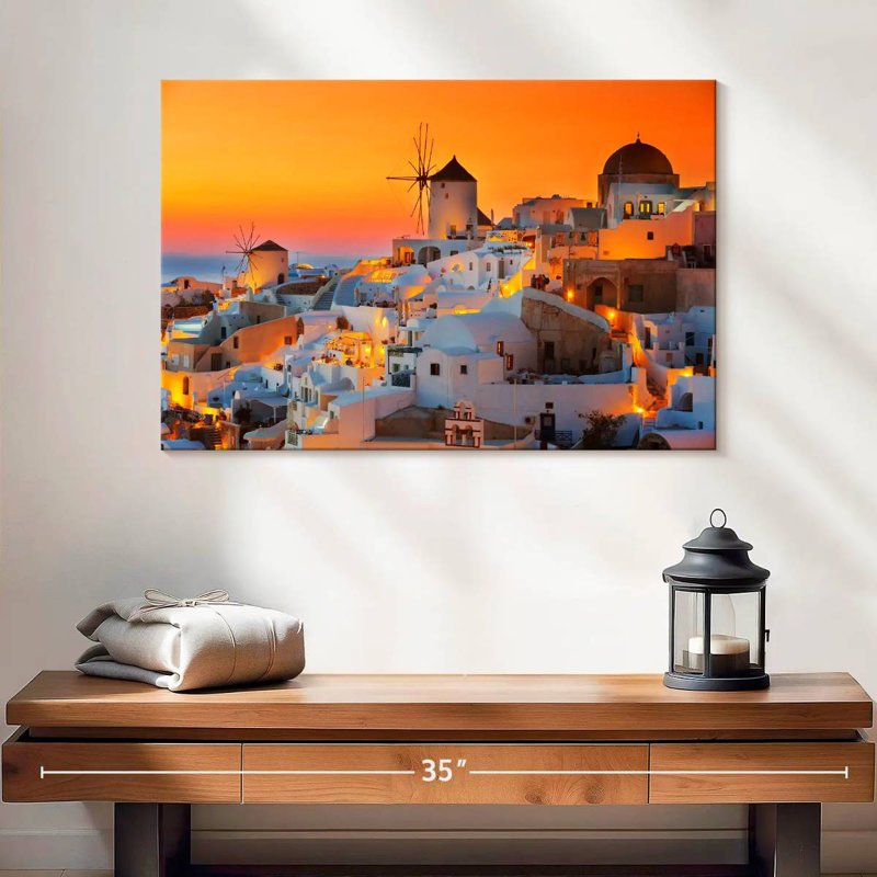 Sebbie Oia Sunset, 16" H x 24" W