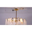 Lustre moderne en verre gourde à double couche doré avec sources de lumière E14