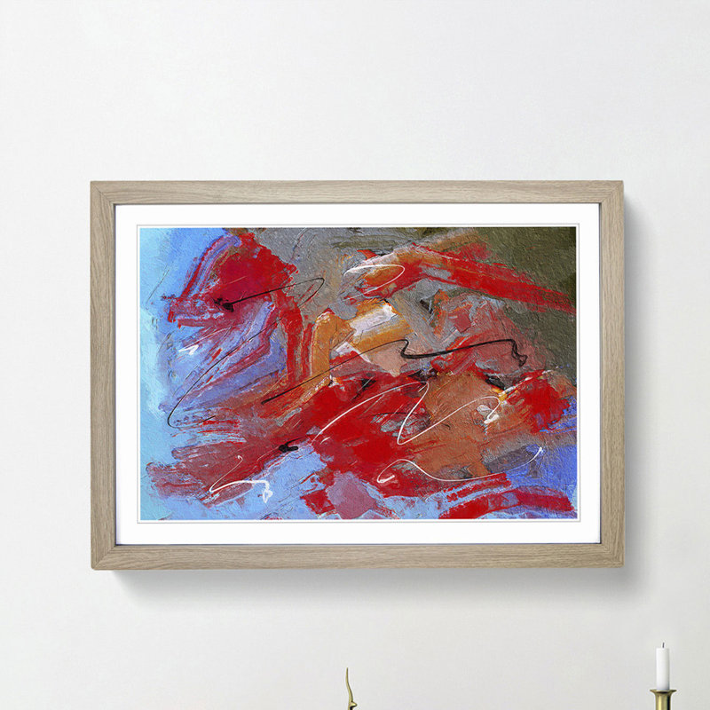 Abstract Vol.82 by S.Johnson - Single Picture Frame Print, 33cm H x 45cm W x 2cm D, Oak Framed