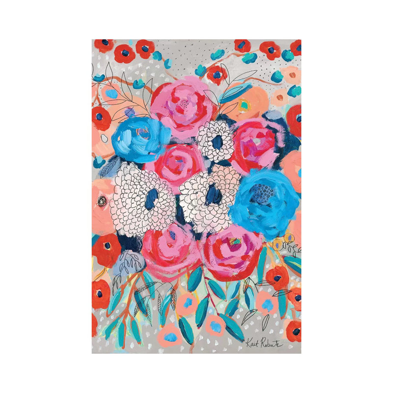 Flowers Are The Answer by Kait Roberts - Wrapped Canvas Gallery-Wrapped Canvas Giclée, 30.48cm H x 30.48cm W