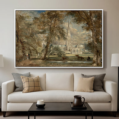 Salisbury Cathedral from the Bishop's Grounds, c. 1822-1823-John Constable-Framed Gallery Wrapped Canvas