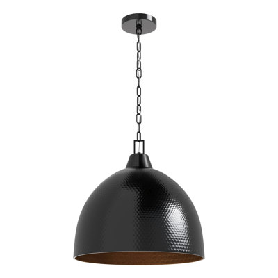 Luminaire suspendu 17 lumières Anand en acier inoxydable noir avec abat-jour noir 17 Stories