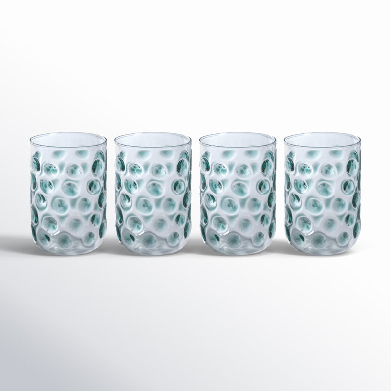 15.56oz. Drinking Glass Set, Green