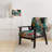 Turquoise and Pink Abstract Serenity II - Upholstered Contemporary Arm Chair, Turquoise Accent Chair