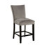 Ensemble de salle à manger transitionnel 7 pièces avec table rectangulaire en marbre et 6 chaises hautes rembourrées à dossier plein, garnies de clous décoratifs, disponibles en blanc, gris ou noir. Différentes combinaisons de couleurs.