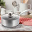 Éternelle 2 pte Casserole antiadhésive en acier inoxydable (18/10) avec couvercle