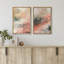 Coups de peinture abstraits, modernes et lumineux, grunge, vert, peinture encadrée, salon-101791616-101791618