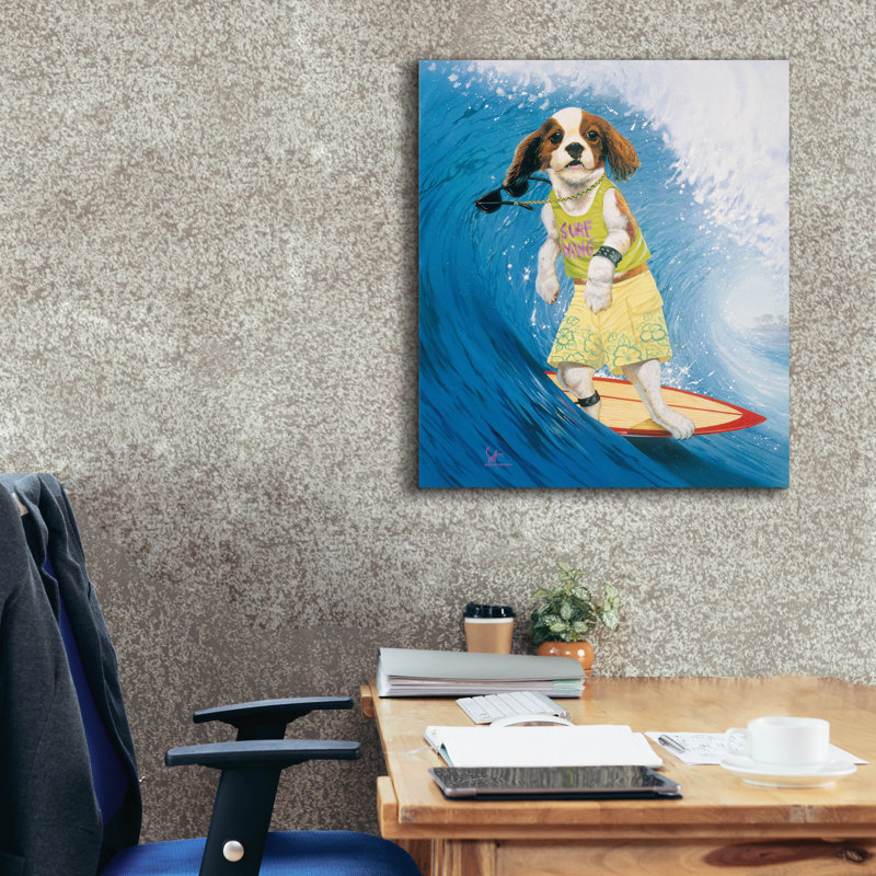 «Surf Dawg» par Scott Westmoreland, H 30 po x l 26 po x P 1,5 po