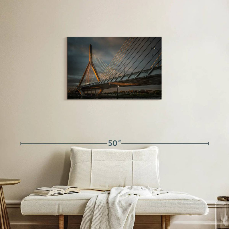 Lilie orageux, pont Leonard P Zakim, H 20 po x l 30 po