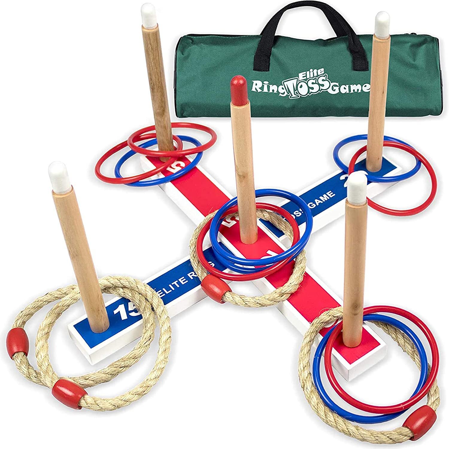 Rubber Horseshoes Game Set for Outdoor and Indoor Games - Perfect for  Tailgating, Camping, Backyard and Inside Fun for Adults and Kids by Hey!  Play!