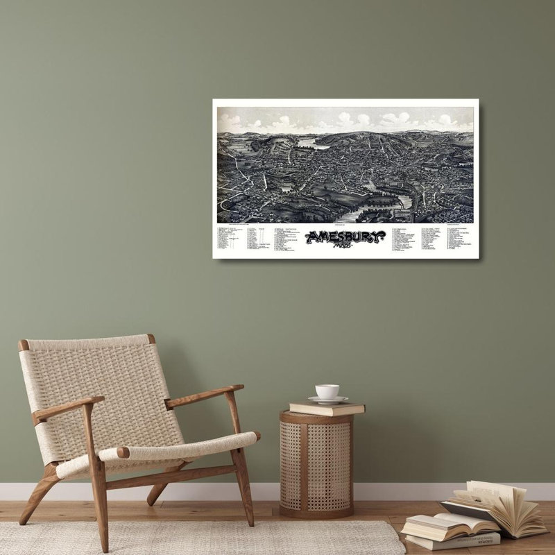 Art sur toile tendue par Lark Manor Norris Gallery: Amesbury Massachusetts, Norris 1890, H 26 po x l 40 po