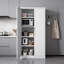 Armoire de rangement en métal 71 po H, armoire à outils verrouillable en acier avec portes et 4 tablettes réglables, armoires hautes pour systèmes de rangement de garage-130631810