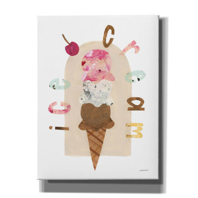 Toile épique Graffiti «Ice Cream 2» par Haley Knighten, 12 po x 16 po