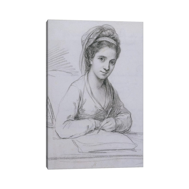 Self Portrait by Angelica Kauffmann - Wrapped Canvas Painting