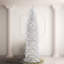 Slender White Realistic Artificial Fir Christmas Tree with Lights-1617813144