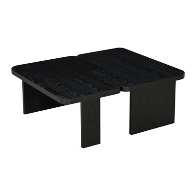 Modern Minimalist Coffee Table Set, Rectangle Coffee Table With Splicing Design, Multifunctional Combination Table For Living Room