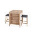 Dante 36" Oak Finish 3-PC Counter Height Table Set