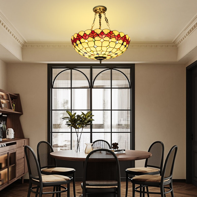Luminaire suspendu de style lustre Tiffany E26