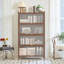 Armoire 57 po en métal à 4 portes basculantes de 57 po de hauteur, avec amplement d'espace de rangement pour la chambre à coucher, le bureau, le salon, le couloir et le vestibule