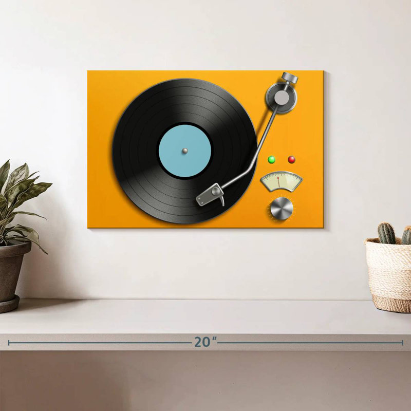 Abarca Retro Record Player, 8" H x 12" W