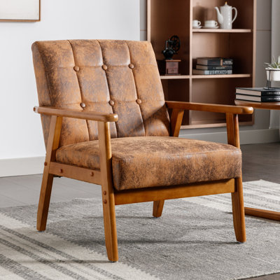 Alaiba Upholstered Microfiber / Microsuede Armchair