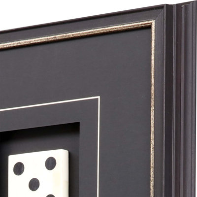 Set Of Four Dominoes Black Framed Print Wall Art