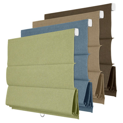 Blackout Roman Shades for Indoor Windows, Cordless Roman Blinds for Windows, Thermal Insulated Window Shades for Door, Bedroom, Office, Easy to Install, Green, 50" W X 72" H