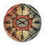 Horloge murale rétro en bois rétro avec motif géométrique rétro surdimensionné-1124865426