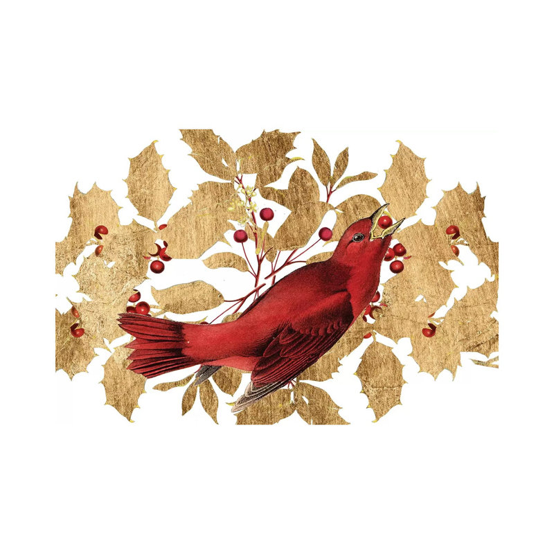 Red Bird Christmas Collection D by Studio W - Gallery-Wrapped Canvas Giclée on Canvas, Wrapped Canvas