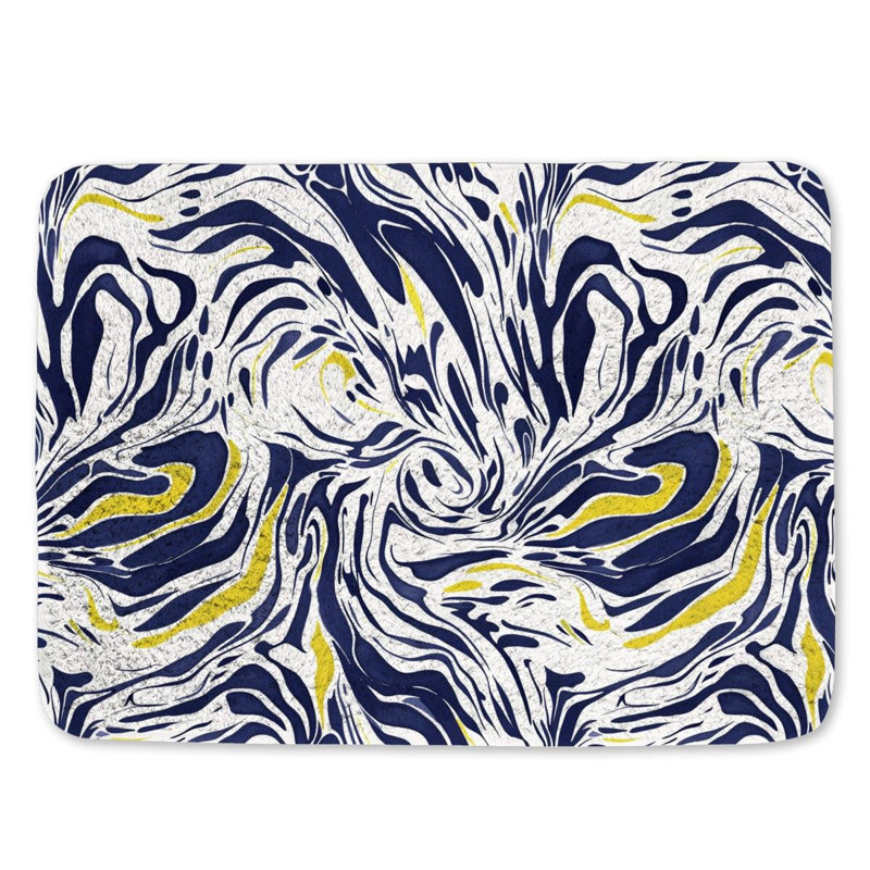 Kanaiyah Microfiber / Microsuede Non-Slip Bath Mat, 21" W x 34" L