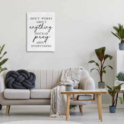 Pray Instead Of Worry Canvas, design by Lettered and Lined