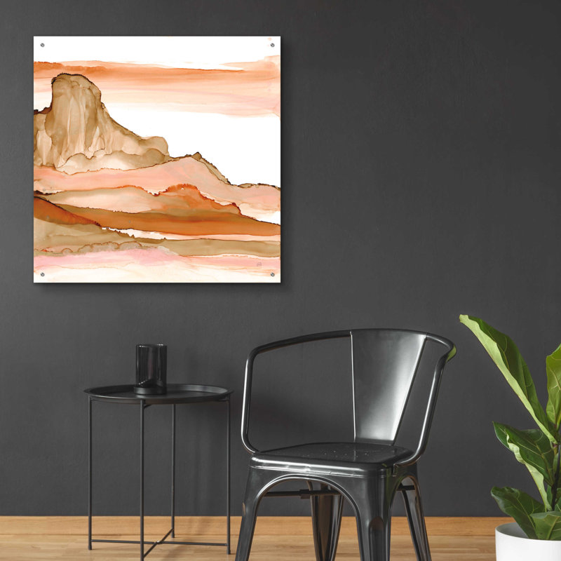«Desertscape V» par Chris Paschke, art mural en verre acrylique, H 36 po x l 36 po x P 0,2 po