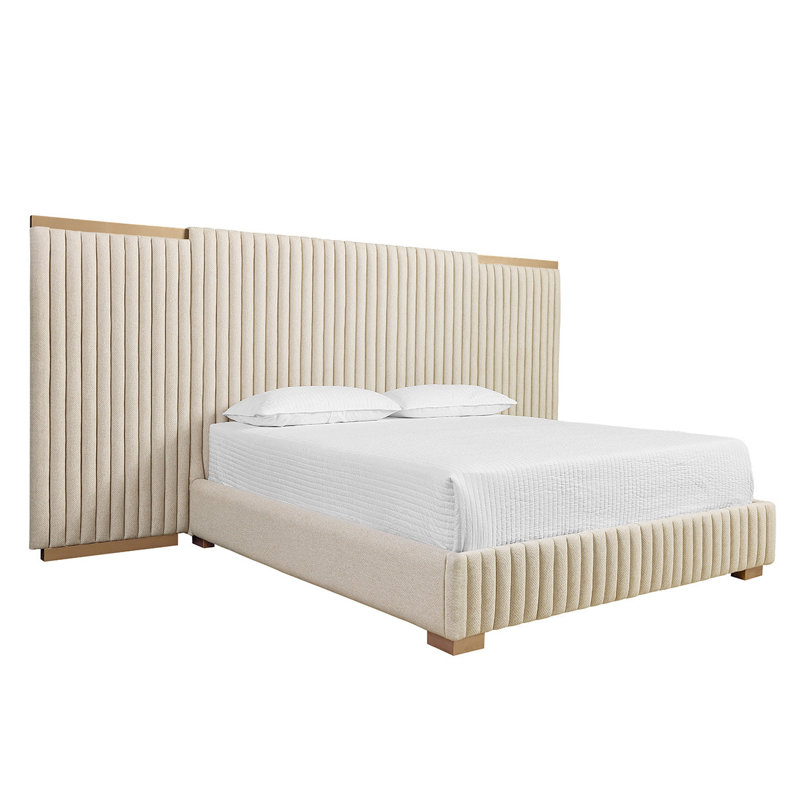 TARRANT Solid Wood Bed, Ivory