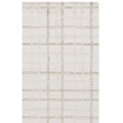 Ilyaas Hand-Tufted Wool and Cotton Plaid Rug