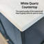 Meuble-lavabo simple avec comptoir en quartz