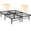 Structure de lit plateforme grand en métal de 14 pouces de hauteur, structure en acier stable, assemblage facile, cadre de rangement pliant sous le lit-1851825632