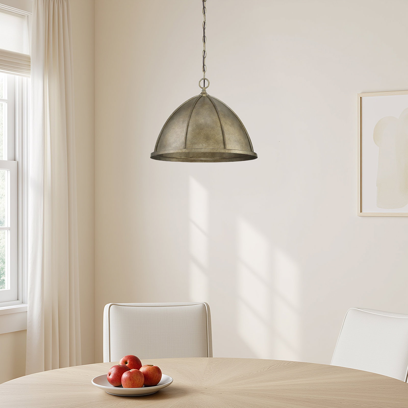 Single Light Metal Dimmable Pendant, Gold