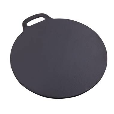 NutriChef 19.96 in. Kitchen Flat Grill Plate Pan Reversible Cast Iron  Griddle Classic Flat Grill Pan Design with Scraper NCCIRG64 - The Home Depot