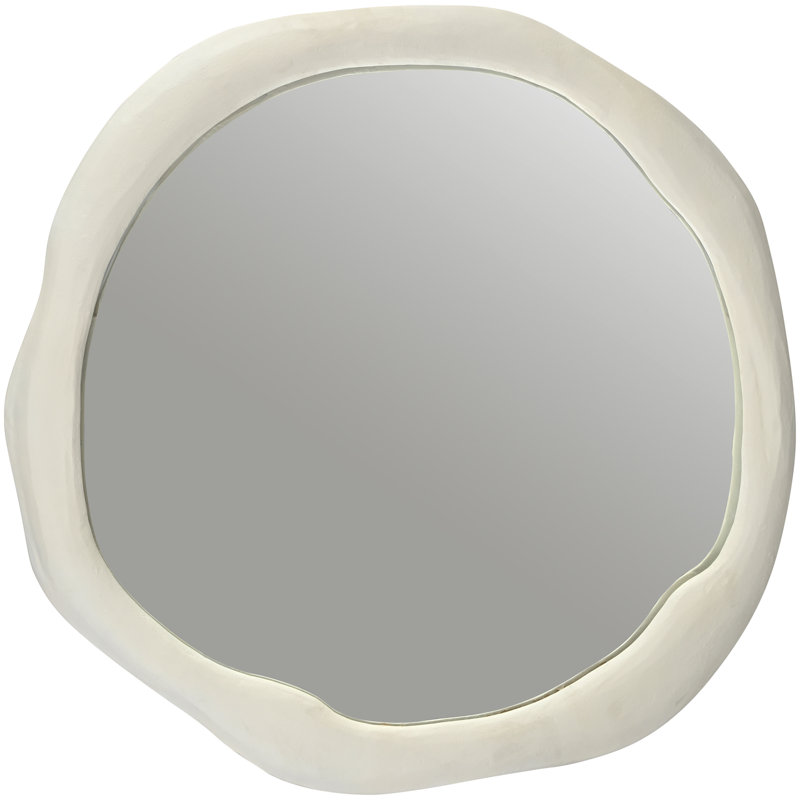 Miroir Armada, 36 po x 36 po, Crème, crème