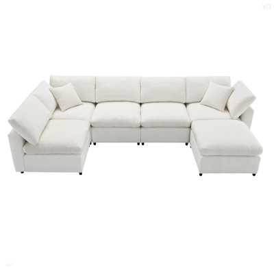 Canapé modulaire confortable en tissu
