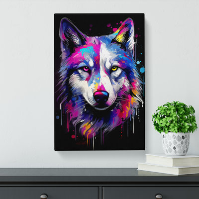 Husky Abstract - Wrapped Canvas