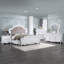Table de chevet formelle avec finition blanche et meubles de chambre à coucher 2 tiroirs