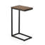 Petite table d'appoint moderne noire de 10 po de largeur avec un design en forme de C peu encombrant-50878605-50878606
